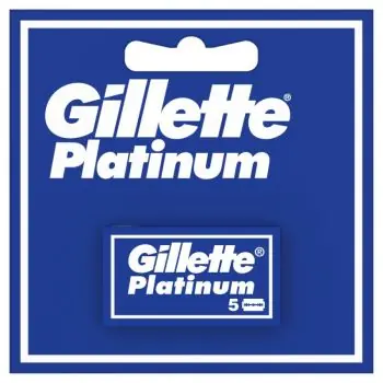 GILLETTE Platinum - klasické oboustranné žiletky 5ks - 1balení Horká Nabídka