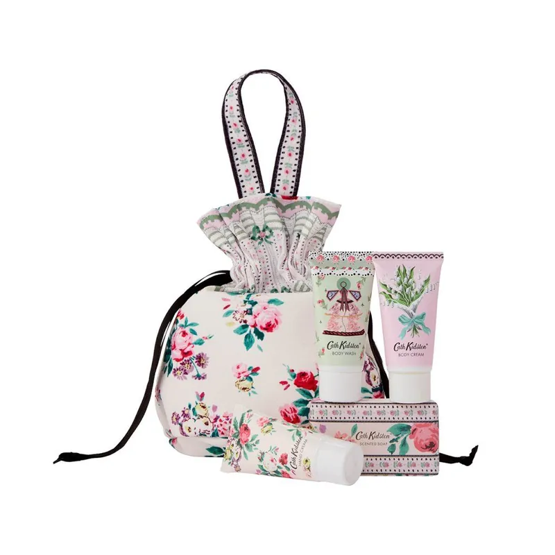 Cath Kidston Wild Flowers Wild WomenSada péče o tělo v taštičce, 4 ks Ihned K Objednání