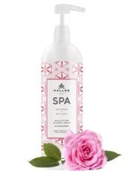 Finální Výprodej KALLOS SPA Beautifying Shower Cream 1000ml - sprchový gel s extraktem z růží