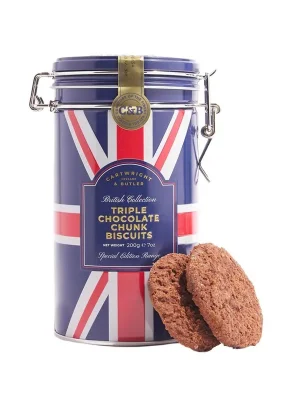 Nejlepší Volba British Collection - Sušenky se třemi druhy čokolády, v plechovceSušenky se třemi druhy čokolády, 200 g