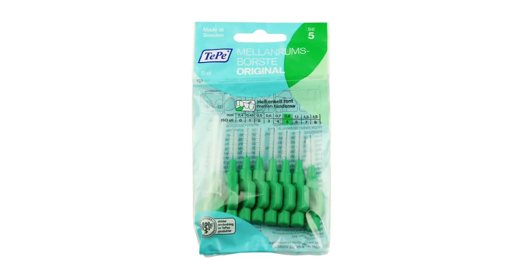TePe Original mezizubní kartáčky 5 zelené (0,8 mm) 8 ks Horká Nabídka