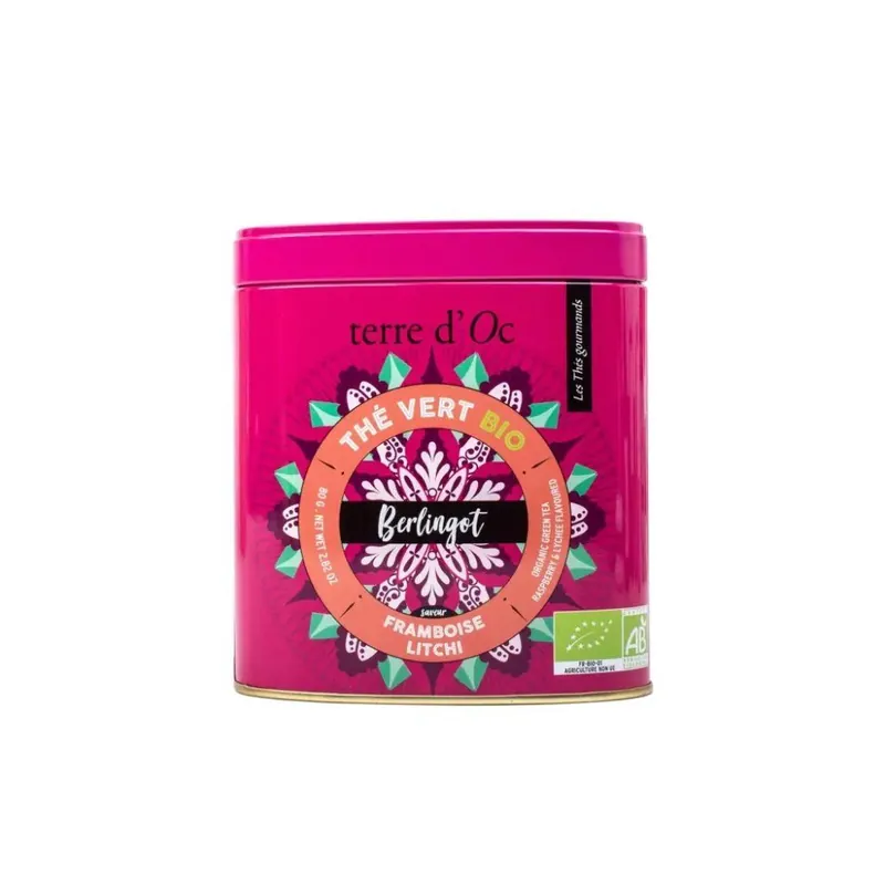Berlingot - Framboise & LitchiBIO zelený čaj, 80 g Originální