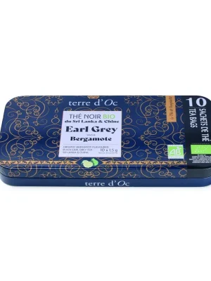 Výhodná Nabídka Earl Grey BergamotBIO Černý čaj v plechové dóze, 10 čajových sáčků