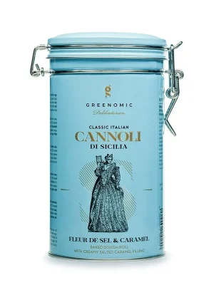 Originální Cannoli di Sicilia - Fleur de Sel & CaramelPlněné trubičky se slaným karamelem, 200 g