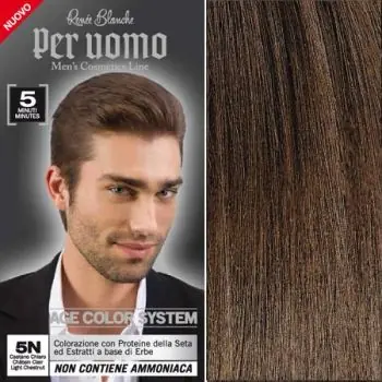 Horká Nabídka RENEÉ BLANCHE Per Uomo 5-0 Light Chestnut - 5min. barva na vlasy pro muže - světle hnědá