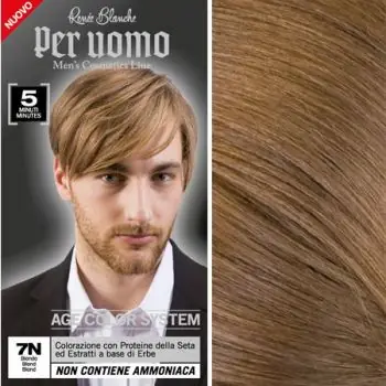 RENEÉ BLANCHE Per Uomo 7N Blond - 5ti minutová barva na vlasy pro muže - blond Speciální Cena