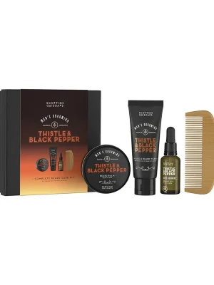 Top Prodej Thistle & Black PepperSada péče o vousy, 4 ks