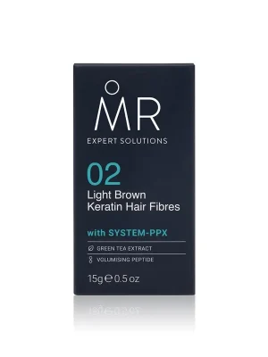 Autentický Keratin Hair Fibres - Light BrownKeratinová vlákna na zahuštění vlasů pro muže, 15 g