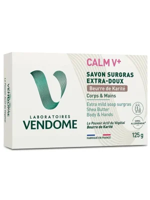 CALM V+ Savon Surgras Extra-DouxExtra jemné tuhé mýdlo s bambuckým máslem, 125 g Must-Have