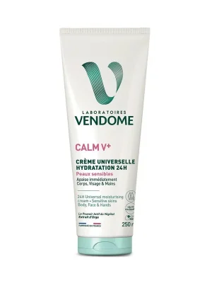 CALM V+ Crème Universelle Hydratation 24HUniverzální hydratační krém pro citlivou pokožku, 250 ml Akční Nabídka