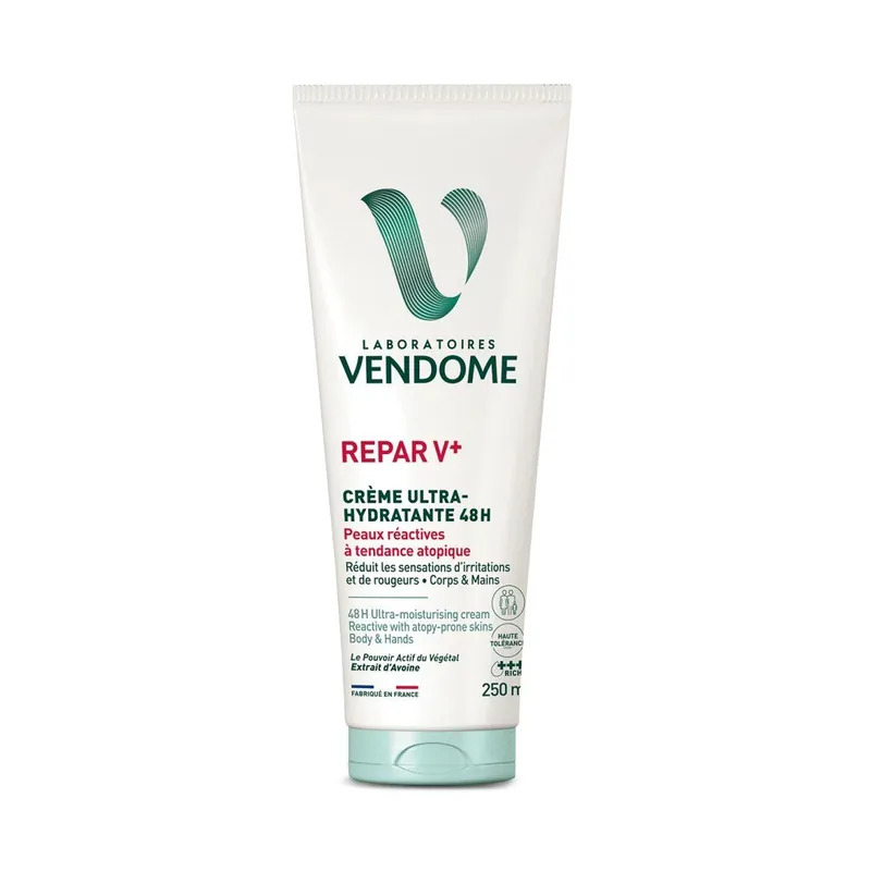 REPAR V+ Crème Ultra-Hydratante 48HHydratační krém pro atopickou pokožku, 250 ml Bezpečná Platba