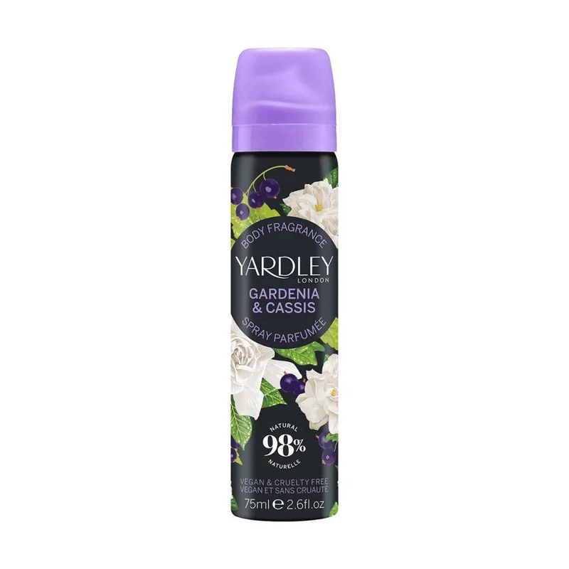 Gardénie & Černý rybíz Tělový sprejpro osvěžení s vůní ovoce a květin, 75 ml Doprava Zdarma