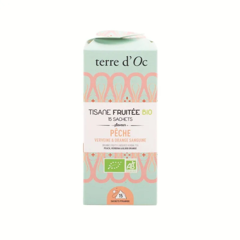 Pêche, Verveine & Orange SanguineBIO ovocno-bylinný čaj, 15 čajových sáčků Akční Cena