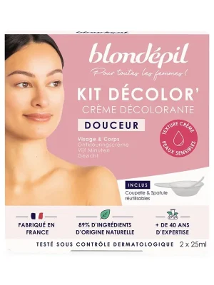 Cenově Výhodný Kit Décolor’ Crème Décolorante DouceurSada pro bělení chloupků na obličeji