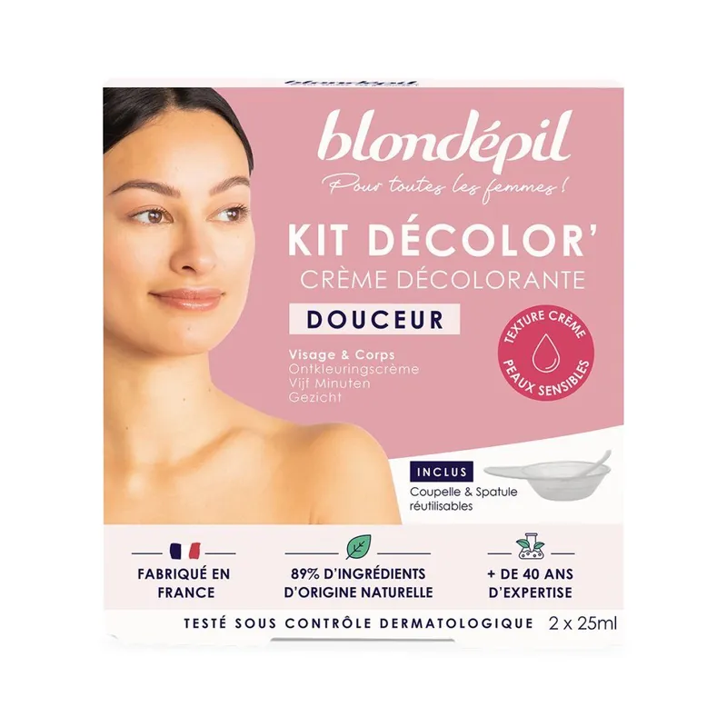 Cenově Výhodný Kit Décolor’ Crème Décolorante DouceurSada pro bělení chloupků na obličeji