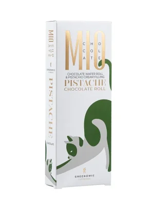 MIO Chocolate - Pistache Chocolate RollČokoládové oplatkové rolky s pistáciovou náplní, 120 g Ověřený