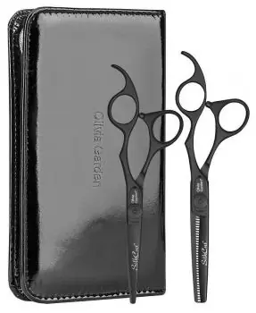 Akce OLIVIA GARDEN SilkCut Shear Matt Black Edition SET - sada profi kadeřnických nůžek