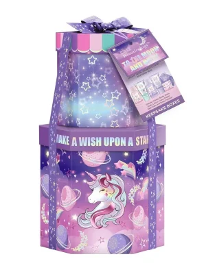 Unicorn - sada s péčí o tělo, 6 ksdětská sada produktů tělové péče s vůní cukrovinek v luxusní dárkové krabičce Tovární Cena