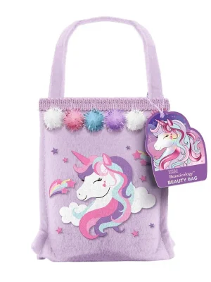 Unicorn - sada sprchových produktů, 2 ksdětský sprchový krém a tělové mýdlo s vůní cukrovinek v plstěné kabelce Hit Sezóny
