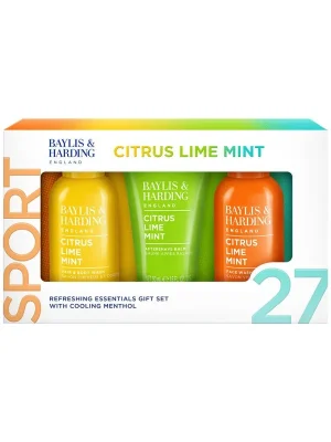 Přímo Od Výrobce Citrus, Lime & Mint - sada s péčí o tělo, vlasy a pleť, 3 kspánská dárková sada tělové, pleťové a vlasové péče s chladivým účinkem