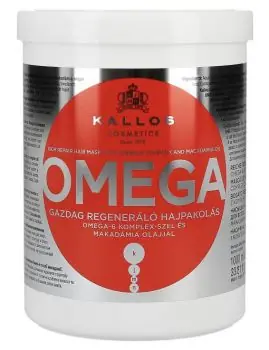 Horká Nabídka KALLOS KJMN Omega Hair Mask 1000ml - maska na lámavé vlasy a roztřepené konečky