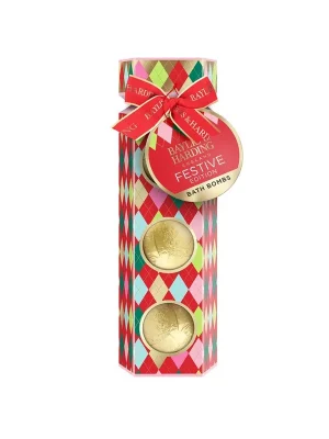 Festive - vánoční sada šumivých koulí, 3 kssada šumivých koulí do koupele s vánoční vůní Výprodej