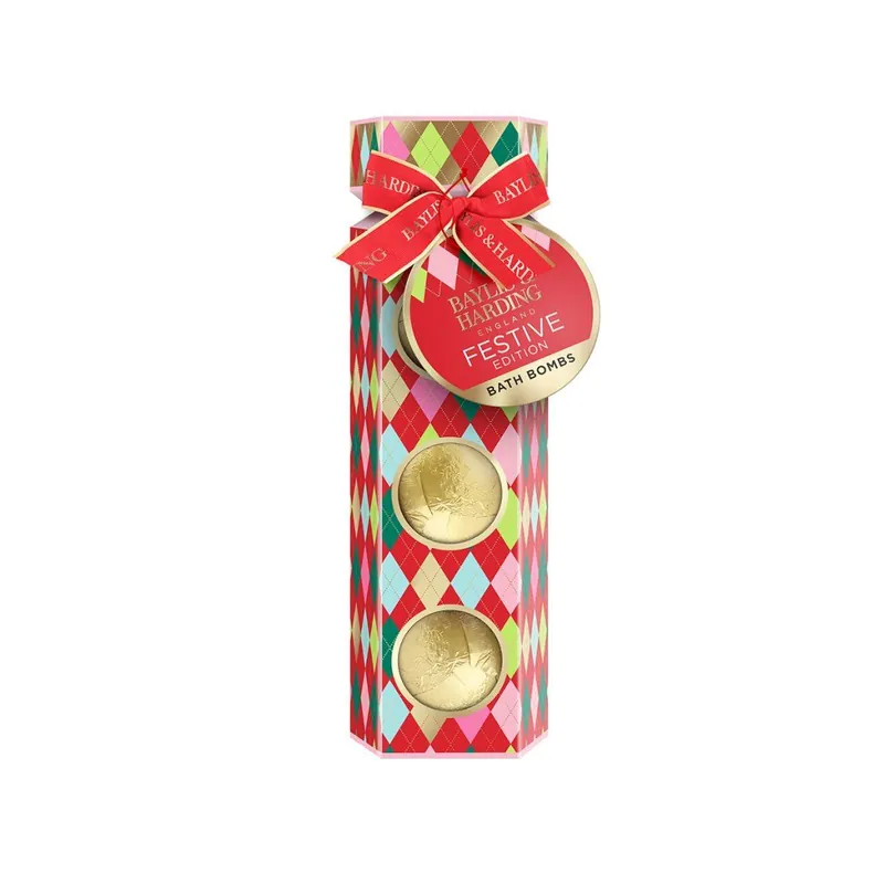 Festive - vánoční sada šumivých koulí, 3 kssada šumivých koulí do koupele s vánoční vůní Výprodej