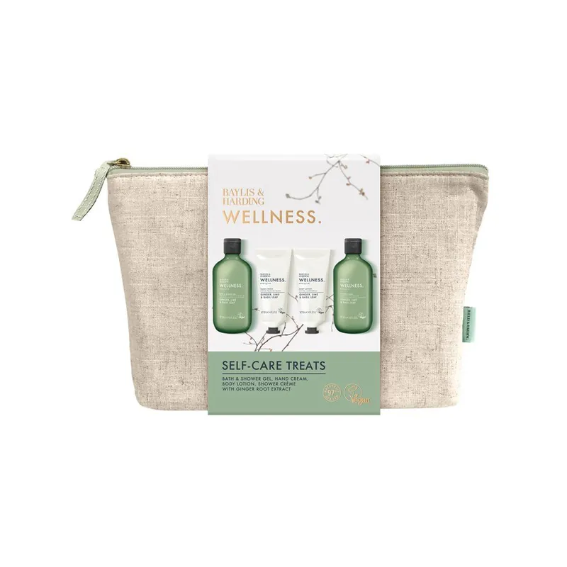Wellness Ladies - sada s péčí o tělo a ruce, 4 kssada přírodních produktů se svěží vůní pro tělo i ruce v taštičce Omezená Nabídka