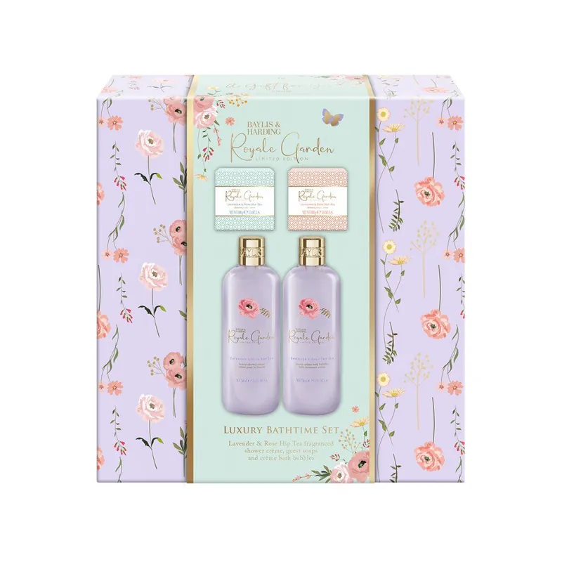 Must-Have Royale Garden - sada s péčí o tělo, 4 kssada pečujících tělových produktů v květinové dárkové krabičce