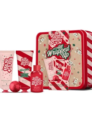 Horká Nabídka Candy Canes, Cocoa & Vanilla Swirl - sada s péčí o tělo, 4 ksdárková sada produktů s vůní kakaa a vanilky pro tělo i ruce, v plechové dóze