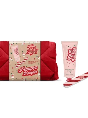 Originální Candy Canes, Cocoa & Vanilla Swirl - sada péče o ruce, 2 kssada krému na ruce s vůní kakaa a vanilky a pilníku na nehty v kosmetické taštičce