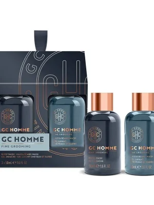 GC Homme - mini sada s péčí o tělo, 2 kssada mini produktů pro péči o tělo, vlasy i vousy, v dárkové krabičce na zavěšení Výprodej
