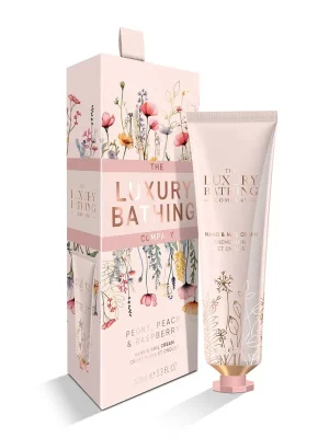 Vysoce Kvalitní Peony, Peach & Raspberry - krém na ruce, 100 mlhydratační krém na ruce s vůní pivoněk, malin a broskví, v dárkové krabičce