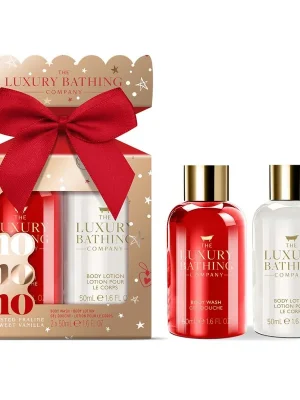 Expresní Doručení Toasted Praline & Sweet Vanilla - mini sada s péčí o tělo, 2 ksvánoční dárková mini sada sprchového gelu a tělového mléka