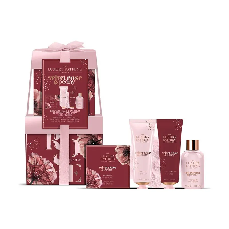 Speciální Cena Velvet Rose & Peony - sada s péčí o tělo, 5 ksdámská sada tělových produktů s květinovou vůní, v luxusních dárkových krabičkách
