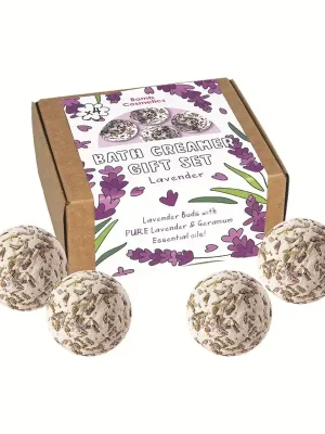 Nejlepší Cena Lavender Creamer Gift SetSada bomb do koupele, 4 ks