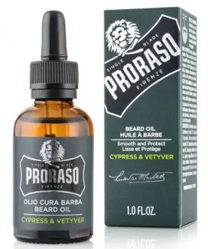 Oblíbený PRORASO Cypress Olej na plnovous s vůní cypřiše a asijské trávy vetyver 30ml