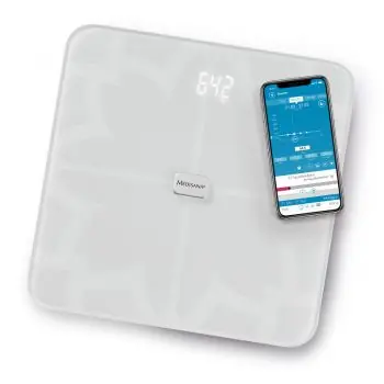 MEDISANA BS 450 WH CONNECT - Analytická digitální váha do 180kg s Bluetooth - bílá Omezená Nabídka