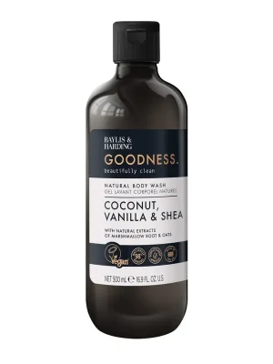 Goodness - Kokos, Vanilka & SheaTělové mýdlo, 500 ml Tovární Cena