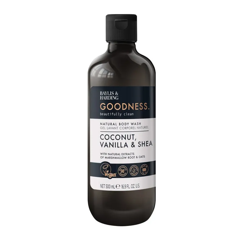 Goodness - Kokos, Vanilka & SheaTělové mýdlo, 500 ml Tovární Cena