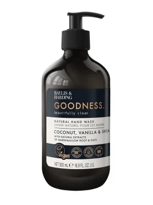 Goodness - Kokos, Vanilka & SheaTekuté mýdlo na ruce, 500 ml Originální