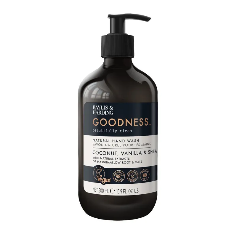 Goodness - Kokos, Vanilka & SheaTekuté mýdlo na ruce, 500 ml Originální