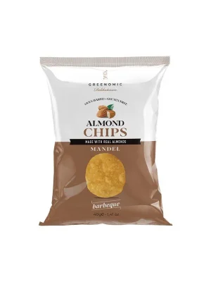 Chipsy Almond - BBQPečené chipsy z mandlí a fazolí, s příchutí barbeque, 40 g Poslední Šance