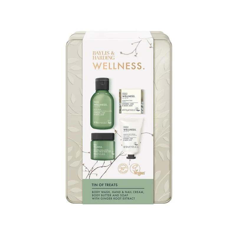 Wellness Ladies - sada s péčí o tělo a ruce, 4 kssada tělových produktů s přírodním složením a svěží vůní v plechové dóze Přímo Od Výrobce