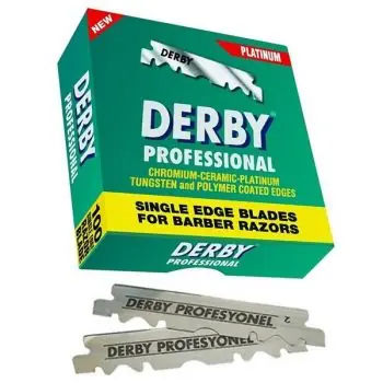 Oblíbený DERBY Professional Platinum Single Edged Blades 100ks - poloviční žiletky