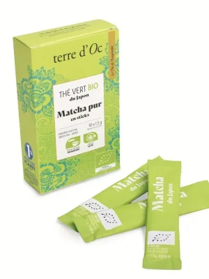 Matcha pur en sticksBox 10 pytlíčků matcha čaje, 10 × 1,5 g Poslední Šance