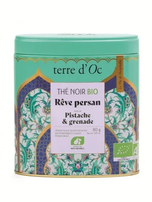 Pistache & GrenadeBIO Černý čaj, 80 g Expresní Doručení