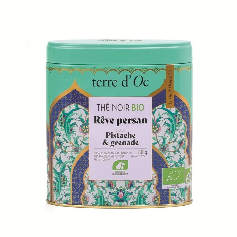 Pistache & GrenadeBIO Černý čaj, 80 g Expresní Doručení