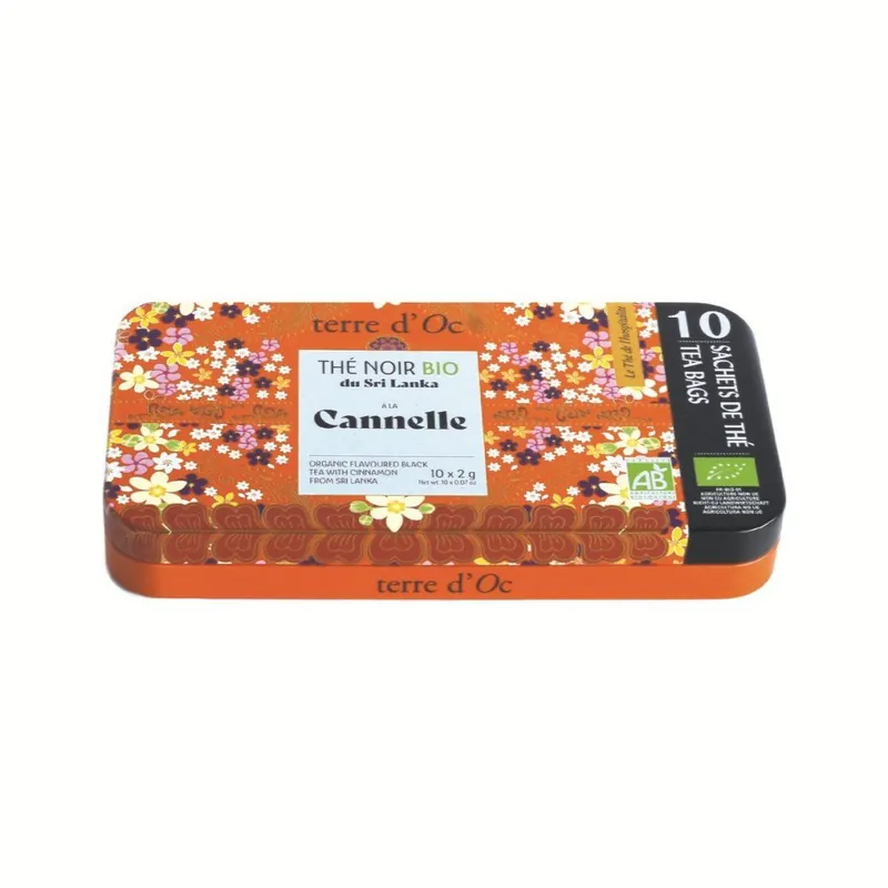 Časově Omezené CannelleBIO Černý čaj v plechové dóze, 10 sáčků