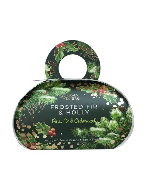Frosted Fir & HollyTuhé mýdlo v dárkové krabičce, 260 g Super Cena